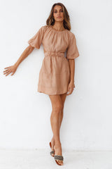 Deeper In Your Heart Dress Tan