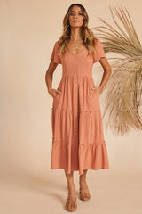 This Sweet Feeling Midi Dress Rose