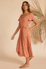 This Sweet Feeling Midi Dress Rose