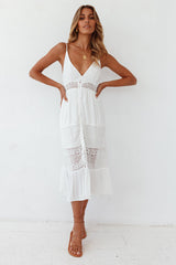 Dove And Olive Midi Dress White
