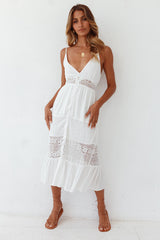 Dove And Olive Midi Dress White
