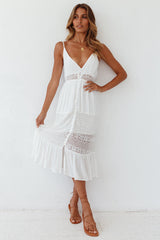 Dove And Olive Midi Dress White