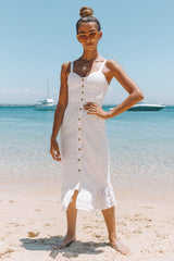Andalusia Midi Dress White