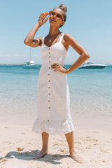 Andalusia Midi Dress White