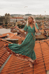 Reef Rider Maxi Dress Turquoise