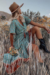 Reef Rider Maxi Dress Turquoise