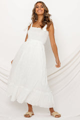 Beams Midi Dress White