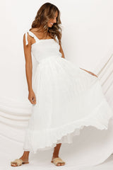 Beams Midi Dress White
