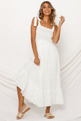 Beams Midi Dress White