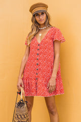 Santa Catalina Dress Red