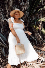 Beams Midi Dress White