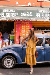 Galleria Midi Dress Mustard