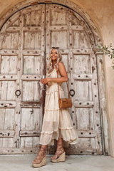 Soulstorm Midi Dress Beige